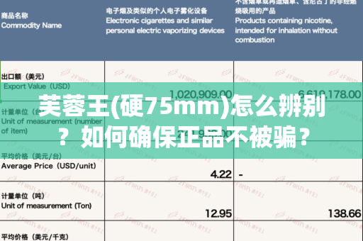 芙蓉王(硬75mm)怎么辨别？如何确保正品不被骗？